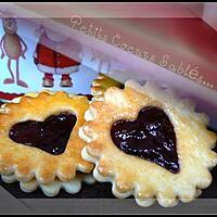 recette COEURS SABLES ou BREDELE A LA CONFITURE DE MURES