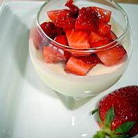 recette Mousse au Chocolat Blanc & Fraises en Verine