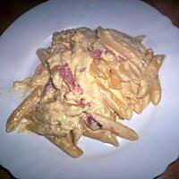 recette Penne façon carbonara