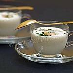 recette VERRINES DE CREME A L'HUILE DE NOIX, PERSIL ET HARICOTS COCOS