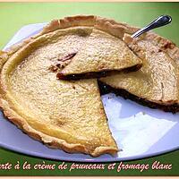 recette Tarte à la crème de pruneaux et fromage blanc