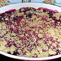 recette Crumble de fruits rouges au chocolat blanc