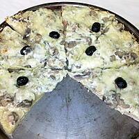 recette pizza champignon bleu moutarde