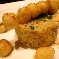 recette quinoa aux crevettes et saint jacques façon risotto