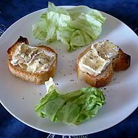 recette Tartine camembert allégé/blanc de volaille