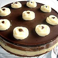 recette gâteau mousse au chocolat noire et chocolat blanc