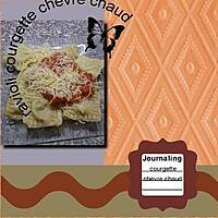 recette ravioli courgette chevre chaud