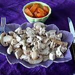 recette Fricassée de poulet aux champignons