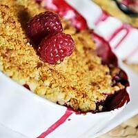 recette Crumbles individuels aux framboises et amandes