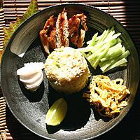 recette Riz frit thaï à la pâte de crevettes et porc caramélisé