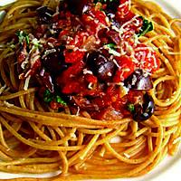 recette spaghettis sauce puttanesca