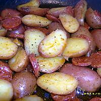 recette poelée de grenailles fondantes au chorizo