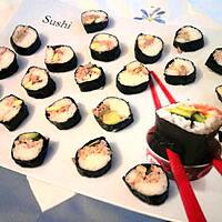 recette Sushi avocat thon et crevettes