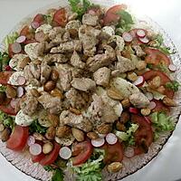 recette Salade gourmande poulet et amandes