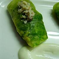 recette Mini rouleau iceberg farci au crabe