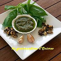 recette Pesto au basilic et noix