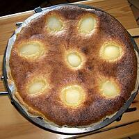 recette tarte aux poires à la crème d'amande sur lit de chocolat