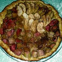 recette Tarte pomme rhubarbe