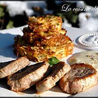 recette Filet mignon et roestis de choucroute à la sauce Munster