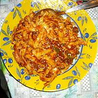 recette tagliatelle a la sauce tomate ,capre et thon