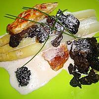 recette FEUILLETE D'ASPERGES AUX MORILLES