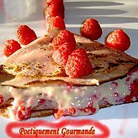 recette Crêpes roses aux framboises ,crème citron