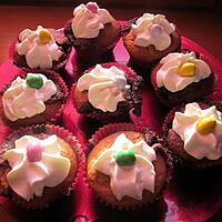 recette CUPCAKES MARBRE A LA CREME CHANTILLY