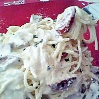 recette Espaguetis al chorizo ,modo carbonara