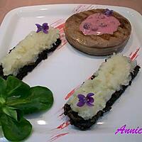 recette Tournedos de boeuf de Chalosse, sauce aux fruits des bois & écrasé de navets sur paillasson de Vitelottes