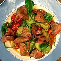 recette Effeuillé de boeuf en salade