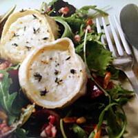 recette Salade de chèvres chaud