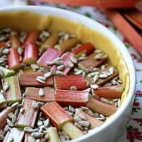 recette Tarte à la rhubarbe et aux graines de tournesol