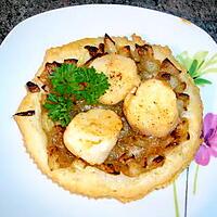 recette Tartelettes fines de Saint-Jacques au confilt d'endives et d'échalotes.........