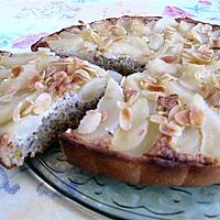 recette Tarte mi-amandine mi-noisettine aux poires