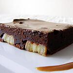 recette Carrés fondants chocolat banane, sauce caramel (sans beurre)