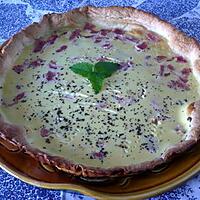 recette Tarte flan foie gras/jambon bayonne