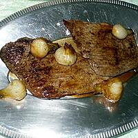 recette Steak aux oignons glacés à brun