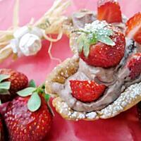 recette Tartelette coeur d'amour à la créme de mascarpone chocolaté et fraises