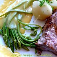 recette asperges sauvage sauce maltaise