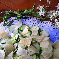 recette Carpaccio de courgettes crues