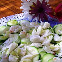 recette Carpaccio de courgettes au crabe