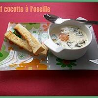 recette Œuf cocotte à l'oseille & chèvre