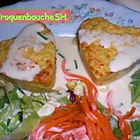 recette Petits coeurs au surimi, poireaux et sa sauce citronnée moutarde