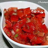 recette Salade froide de poivrons et tomates