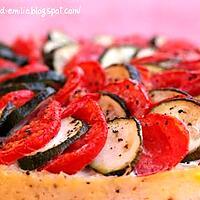 recette Tarte tomates courgettes sur croute de riz