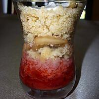 recette Verrine fraise banane sablé