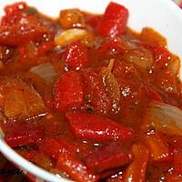 recette Salade chaude de poivrons rouges et tomates