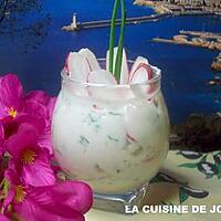 recette verrine de radis au chèvre