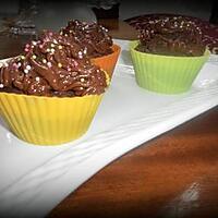 recette Cupcake au chocolat noir corsé coeur aux mirabelles