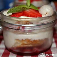 recette Fraises et litchis façon tiramisu